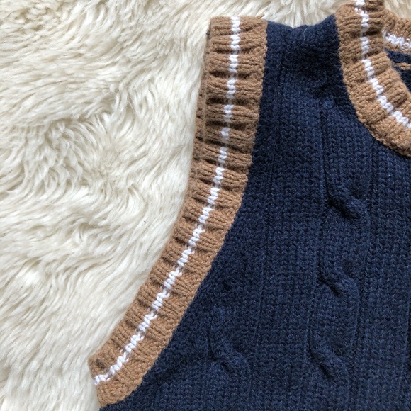 The Children’s Place Blue & Brown Sweater Vest 3T - Picture 4 of 10